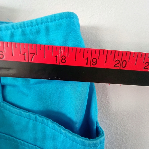 Tribella Bermuda Shorts Womens Size 16 Teal Blue Stretch Mid Rise Summer Golf - Picture 4 of 9